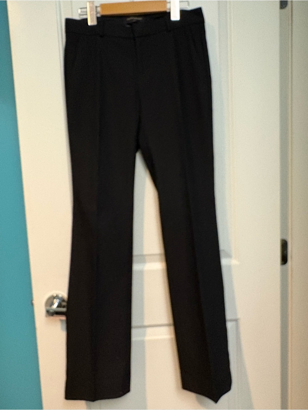 Banana Republic Logan Classic Black Tailored Trouser Pant